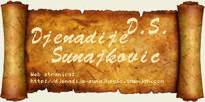Đenadije Sunajković vizit kartica